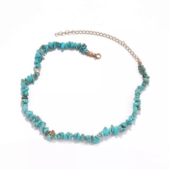 Zara Medal Teal & Gold Chain Chocker Necklace Stone Lines Coin Charm Zara Logo - Picture 8 of 16